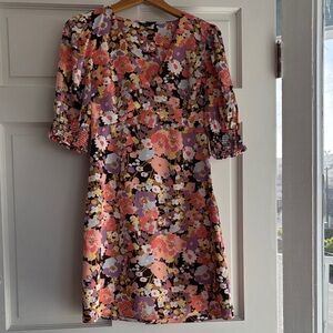 Rails Pink and Purple Floral Mini Dress